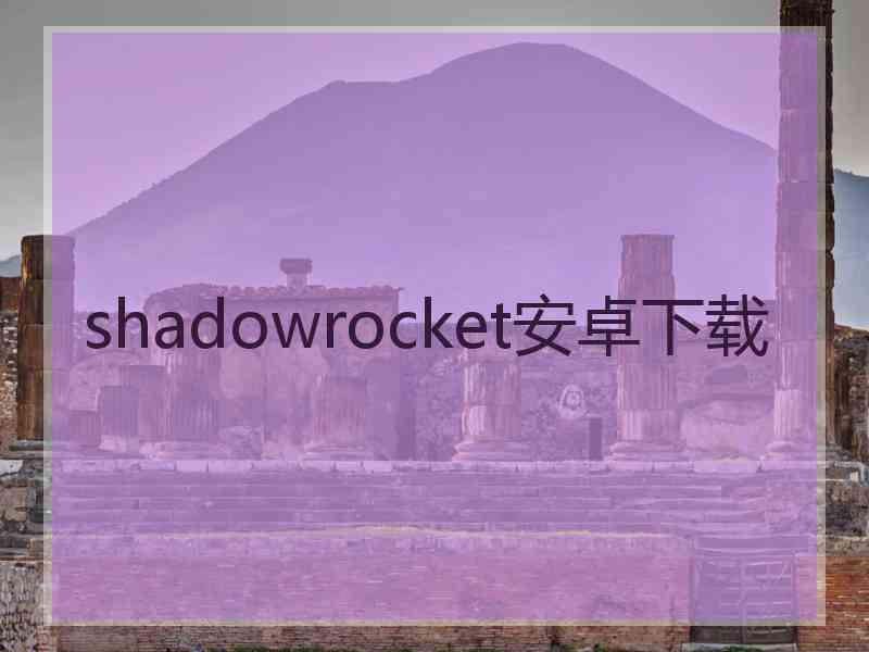 shadowrocket安卓下载