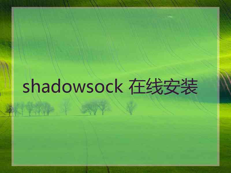 shadowsock 在线安装