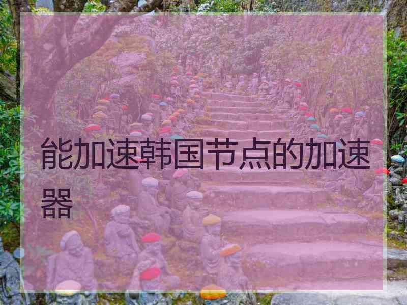能加速韩国节点的加速器