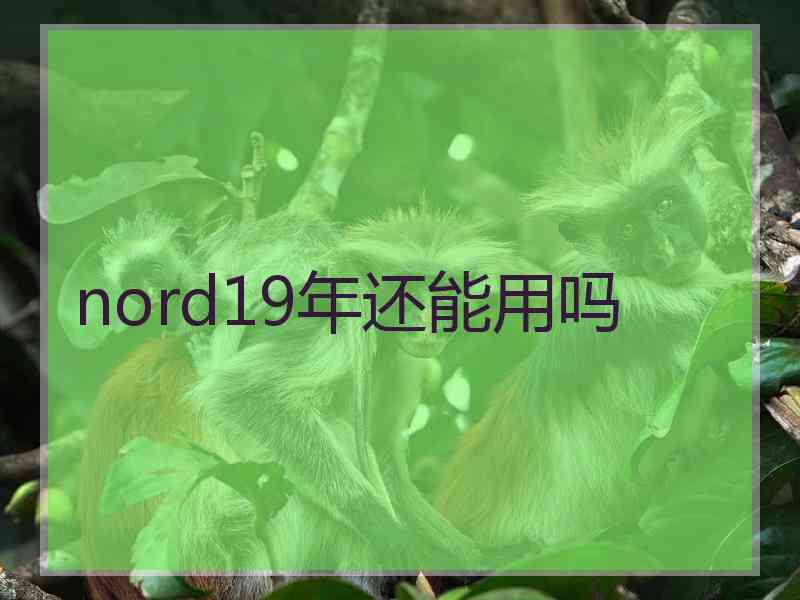 nord19年还能用吗