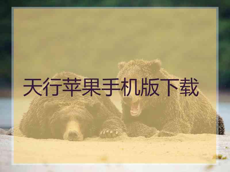 天行苹果手机版下载