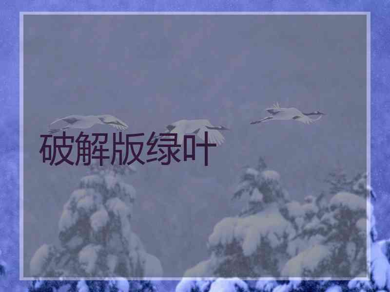 破解版绿叶