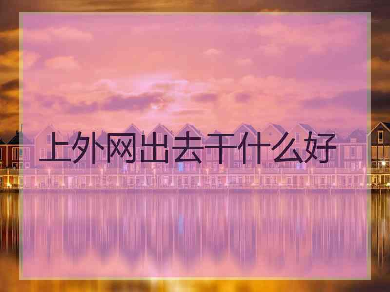 上外网出去干什么好