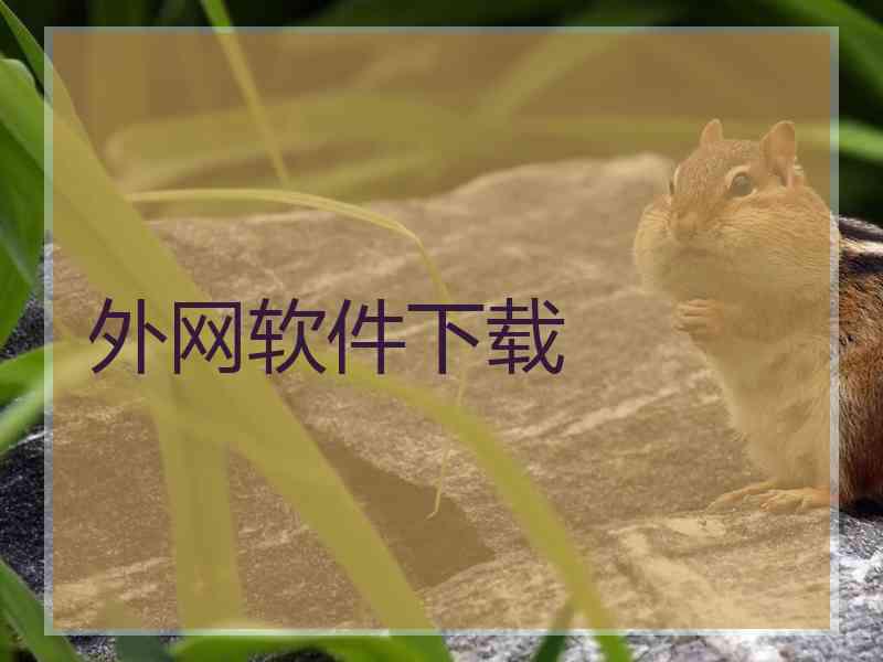 外网软件下载