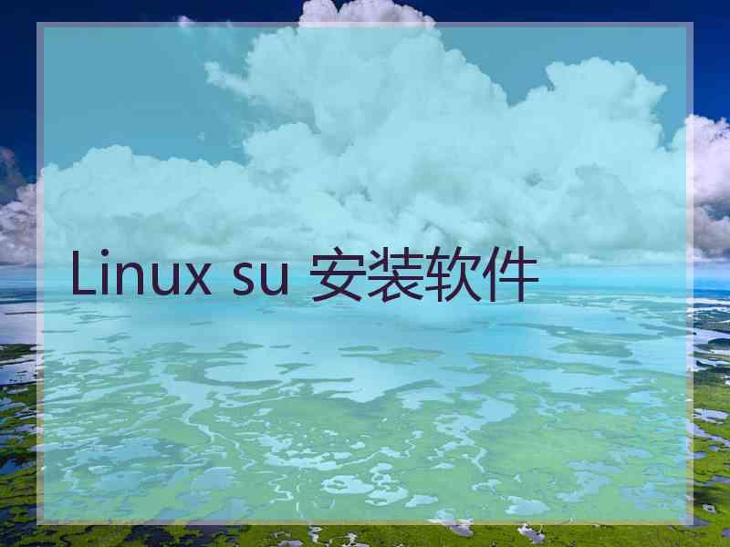 Linux su 安装软件