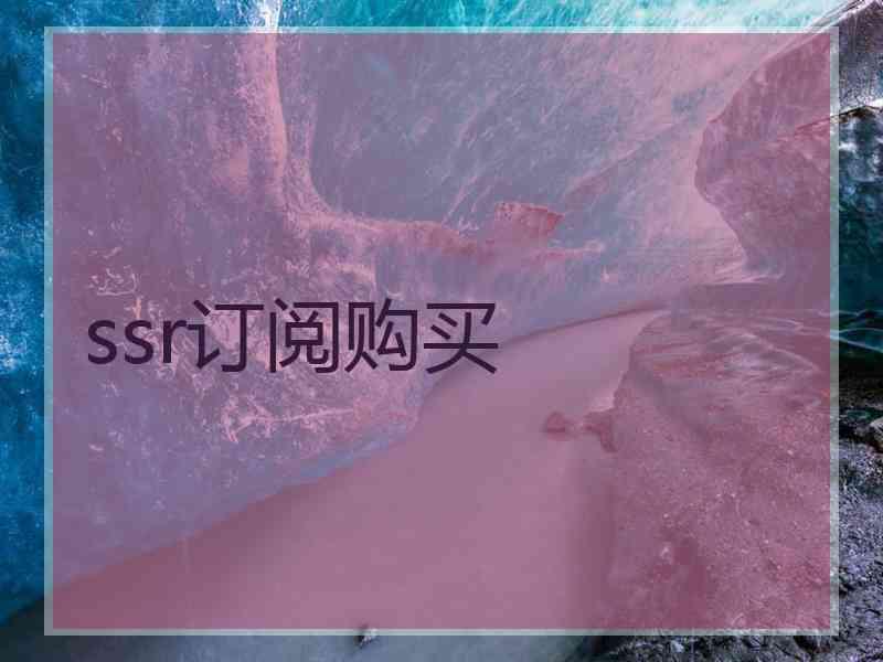 ssr订阅购买