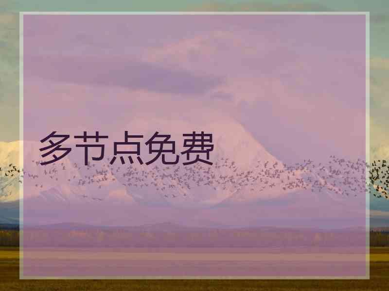 多节点免费