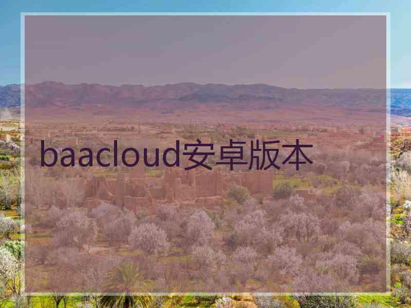 baacloud安卓版本