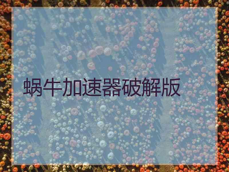 蜗牛加速器破解版