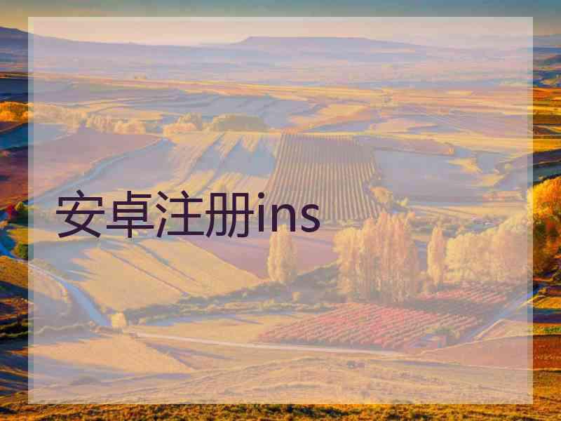 安卓注册ins