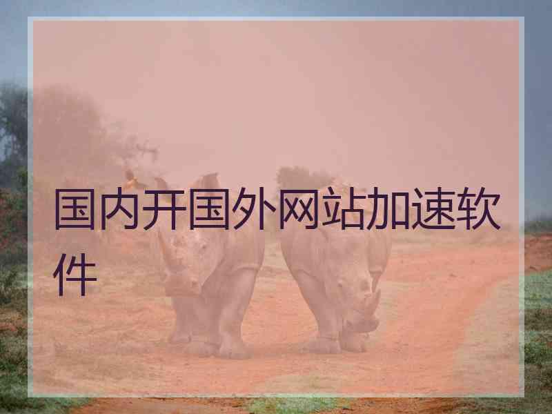 国内开国外网站加速软件
