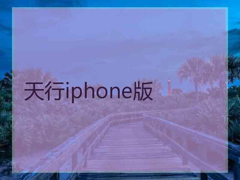 天行iphone版