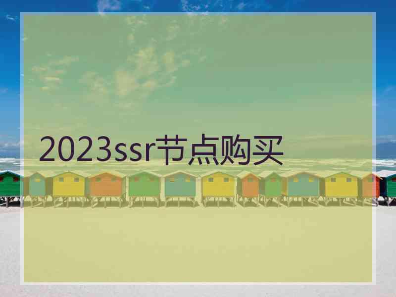 2023ssr节点购买