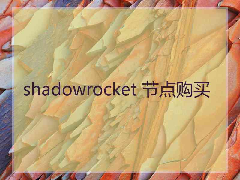 shadowrocket 节点购买