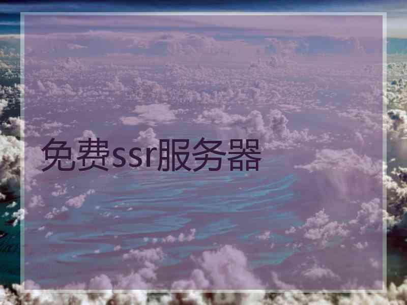 免费ssr服务器