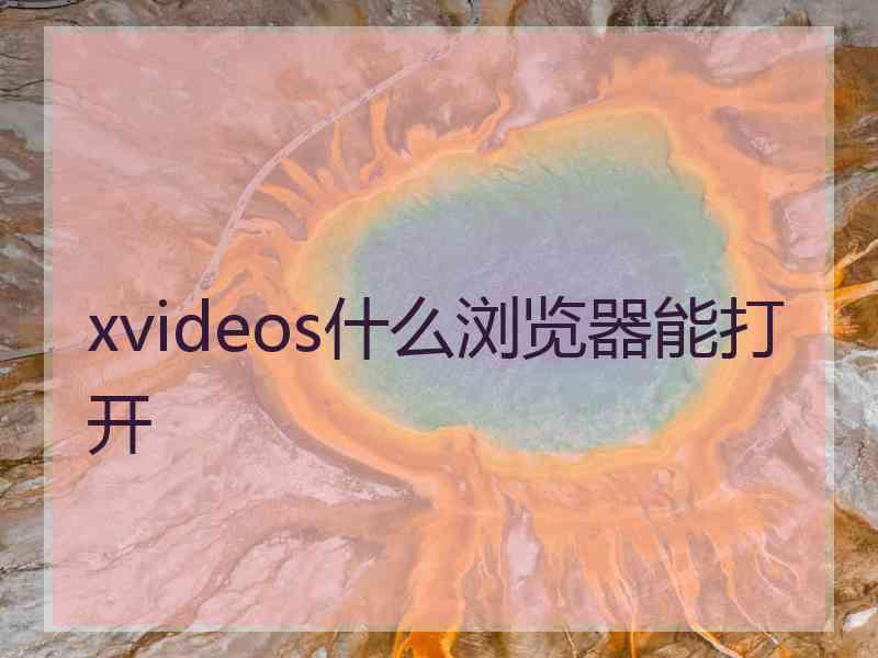 xvideos什么浏览器能打开