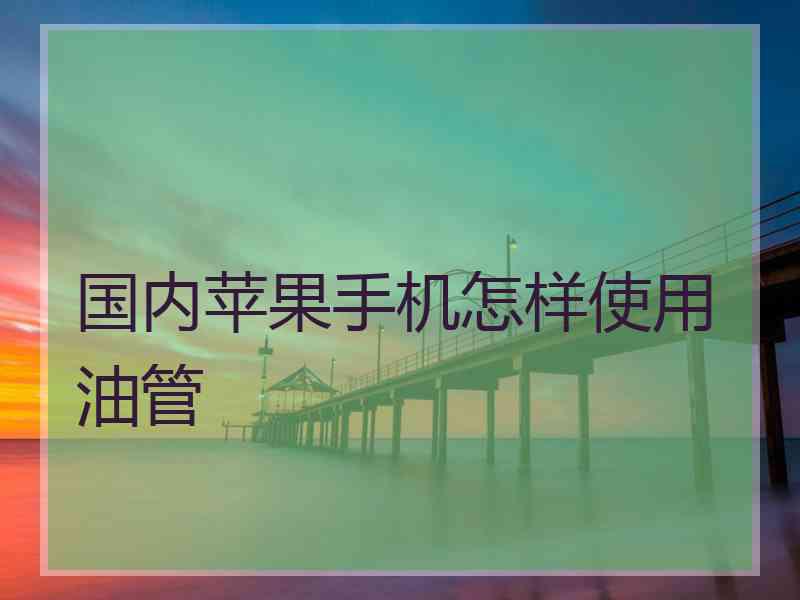 国内苹果手机怎样使用油管