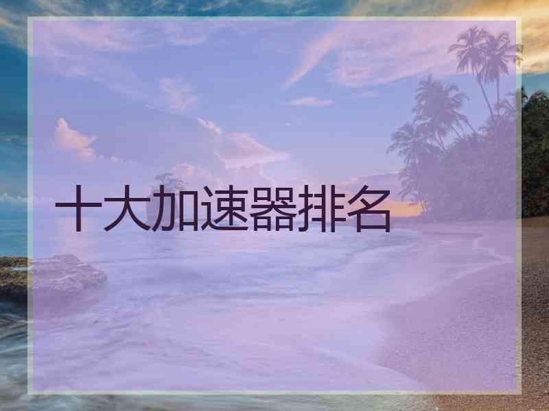十大加速器排名