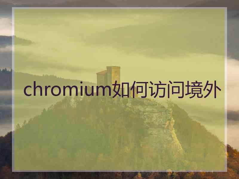 chromium如何访问境外