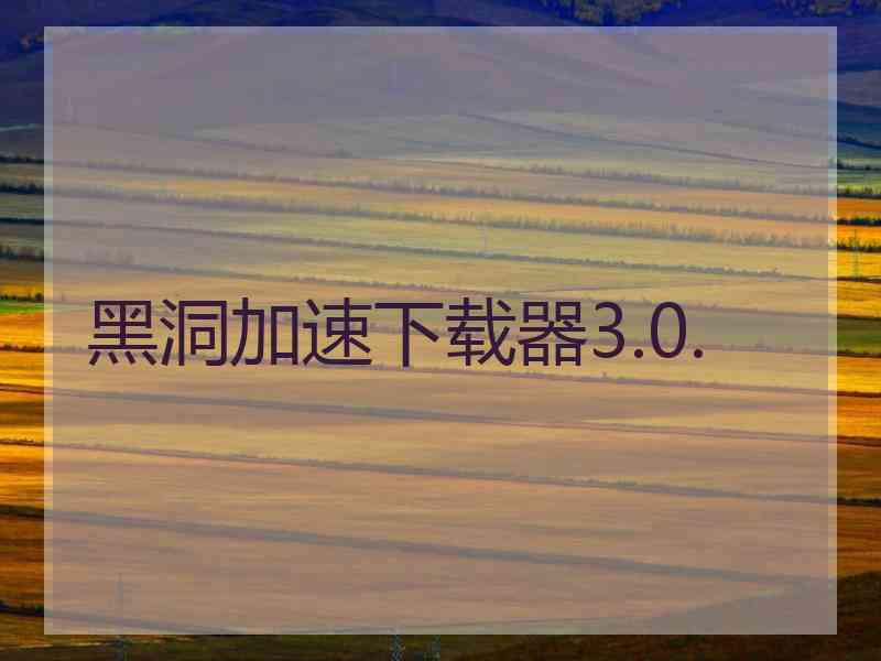 黑洞加速下载器3.0.