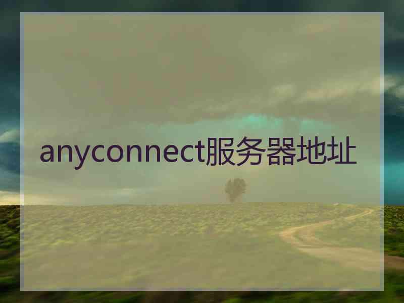 anyconnect服务器地址