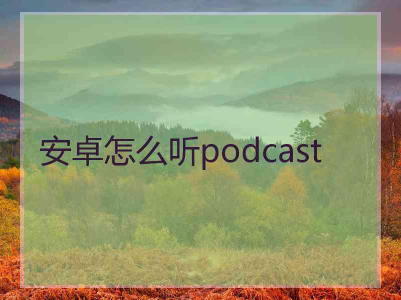安卓怎么听podcast