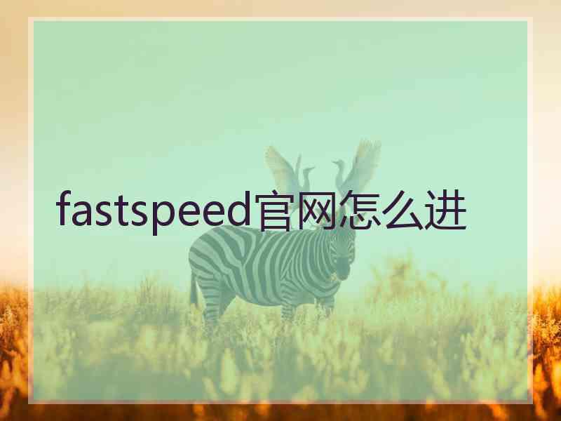 fastspeed官网怎么进