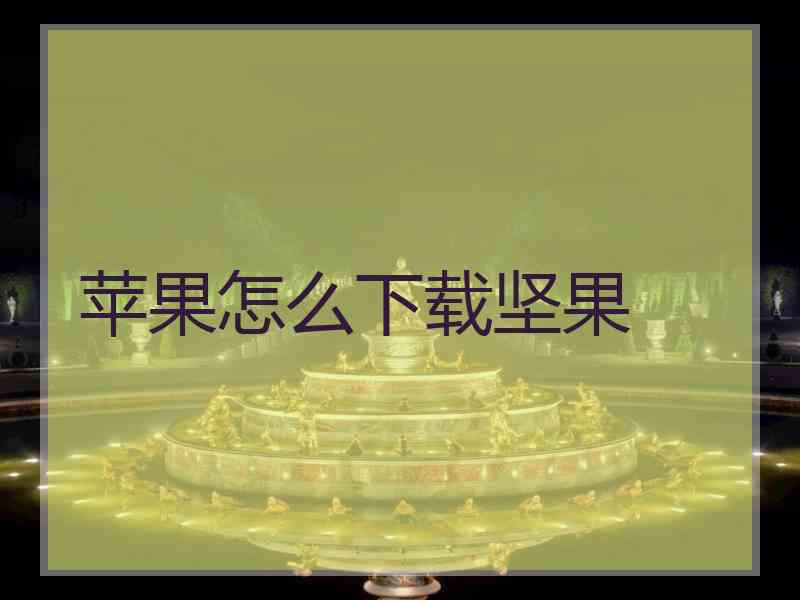 苹果怎么下载坚果