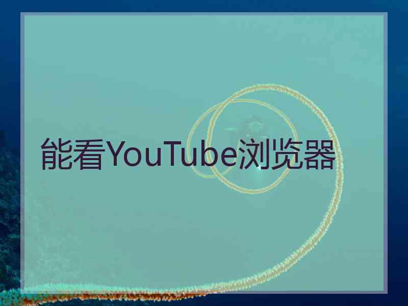 能看YouTube浏览器