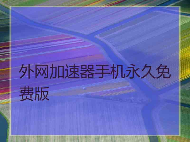 外网加速器手机永久免费版